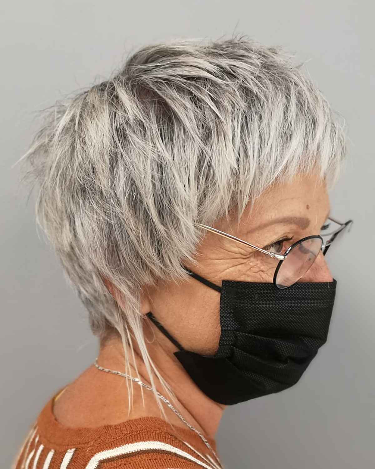 60 year old with a Textured Shag Crop