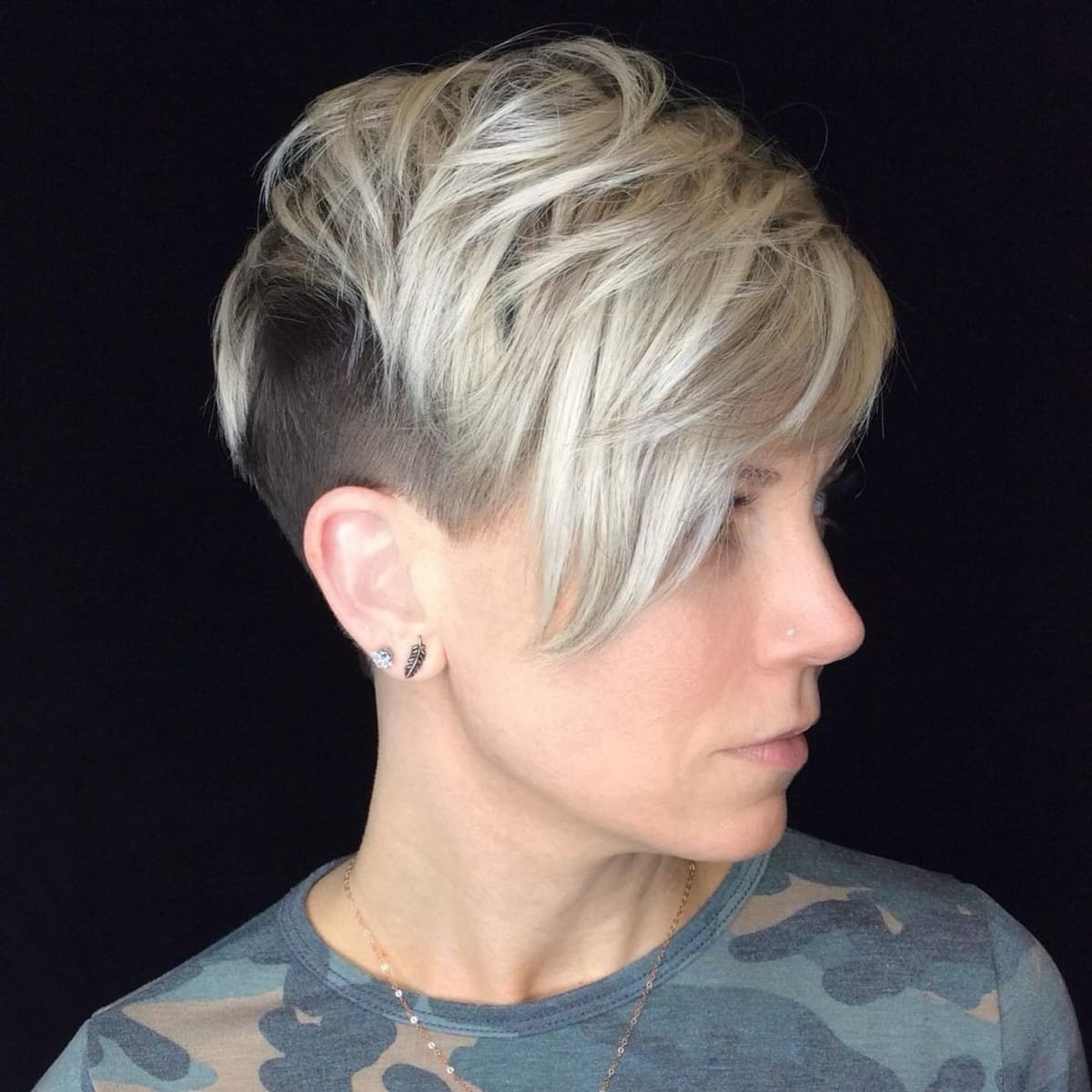 Ash Blonde Choppy Pixie Cut for Super Short Straight Hair