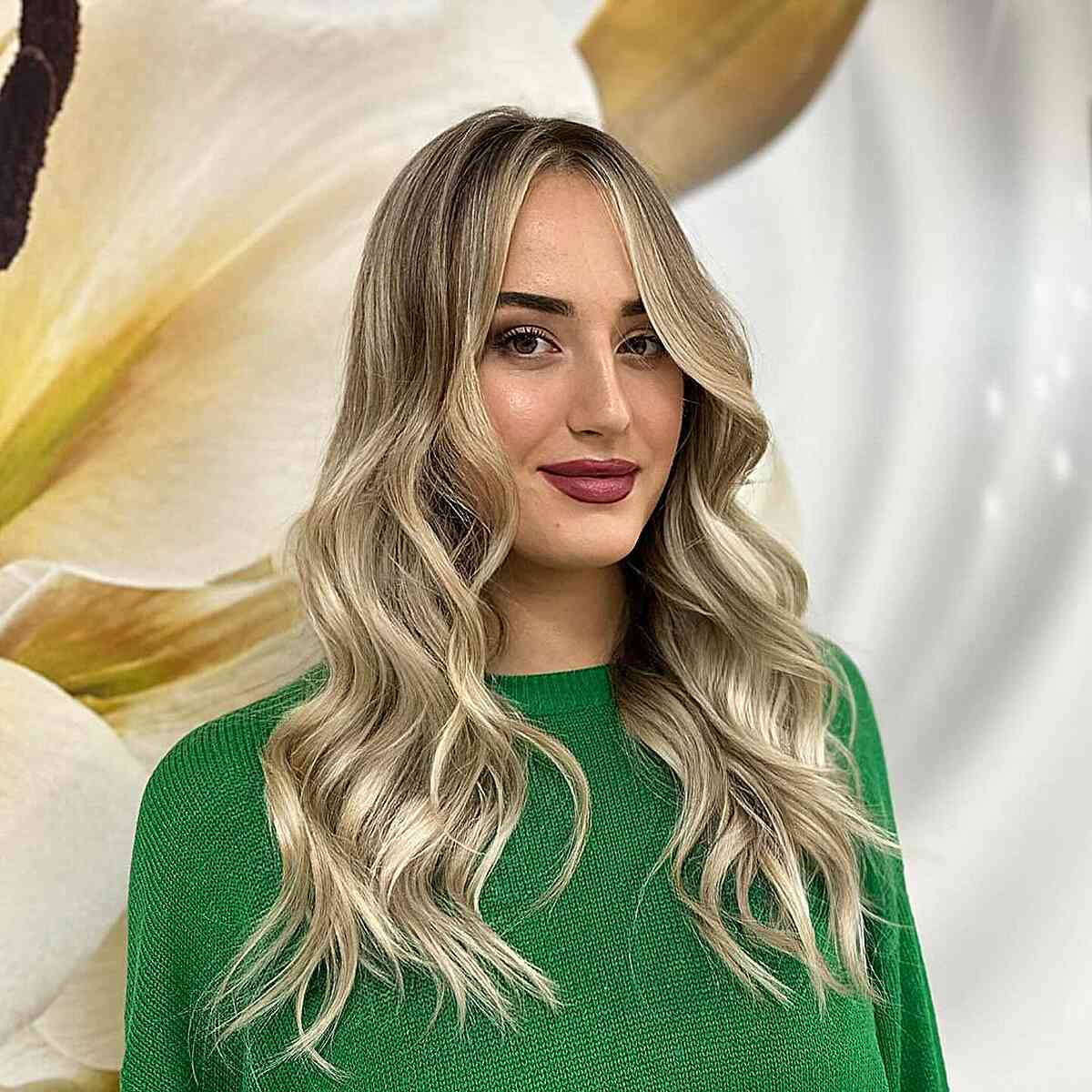 Blonde Balayage for Thin Wavy Hair