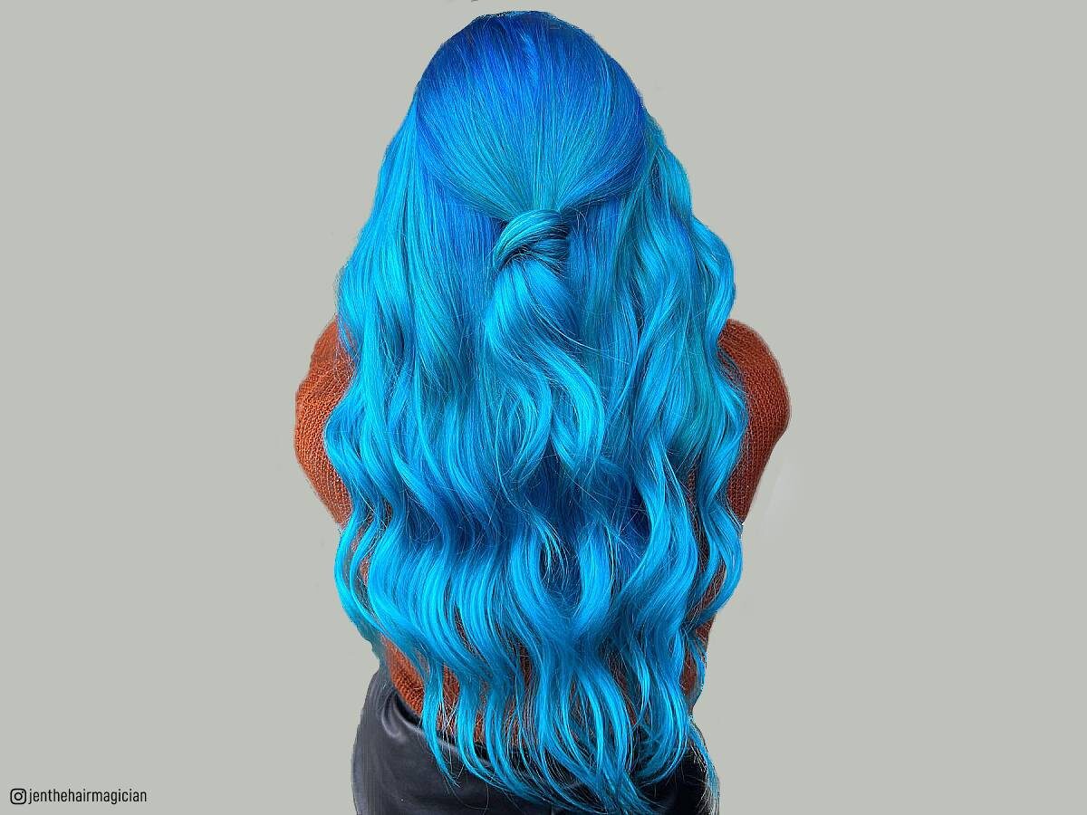 Prettiest blue balayage