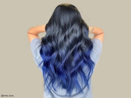 Blue black hair colors