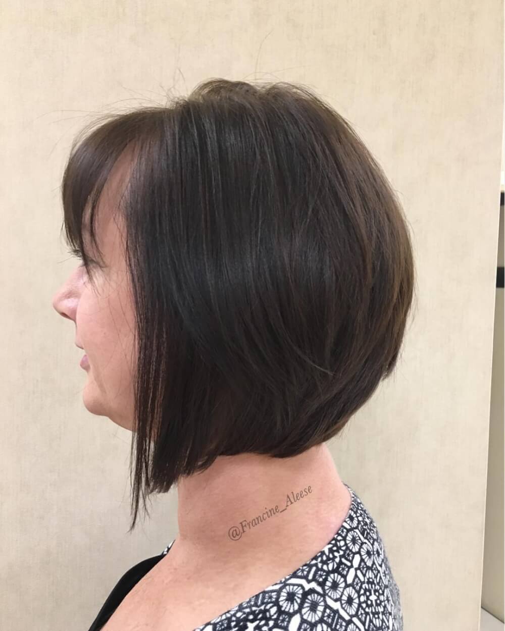 A lovely layered bob hairstyle for thin hair