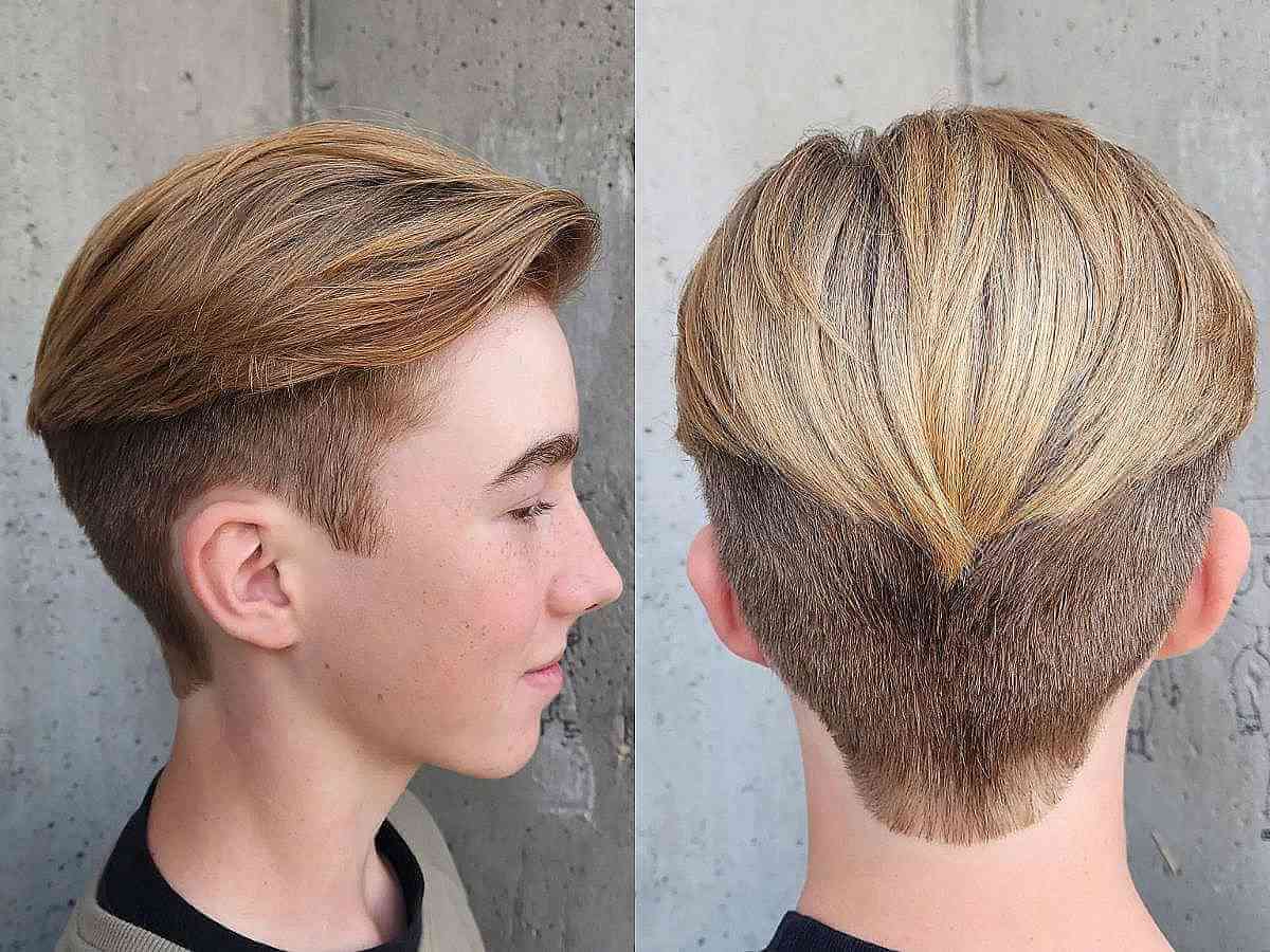 Bold Undercut with a Long Top for Teen Boys