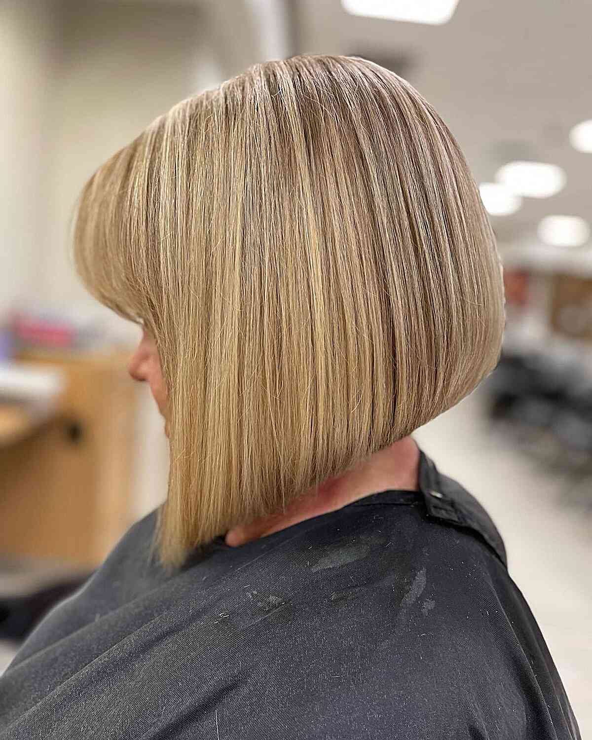 Bright Angled Bob Hairstyle