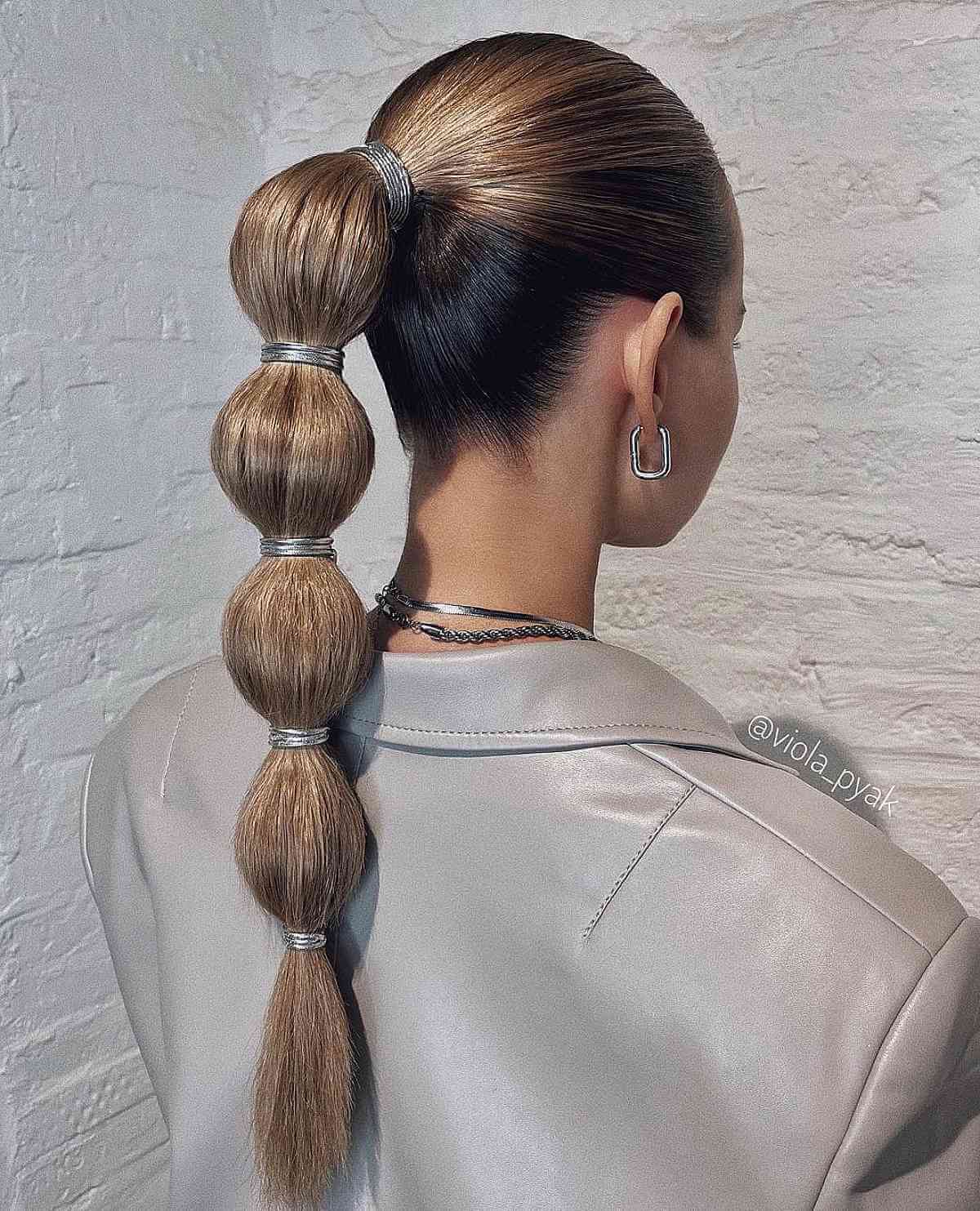 Brunette Bubble Ponytail