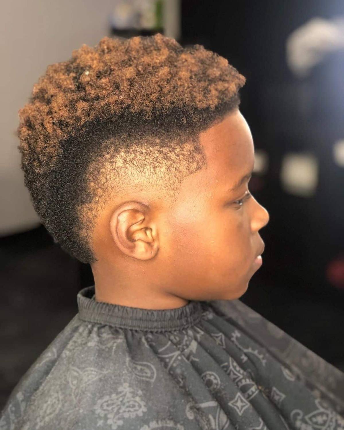 Little Gents' Burst Fade Mohawk