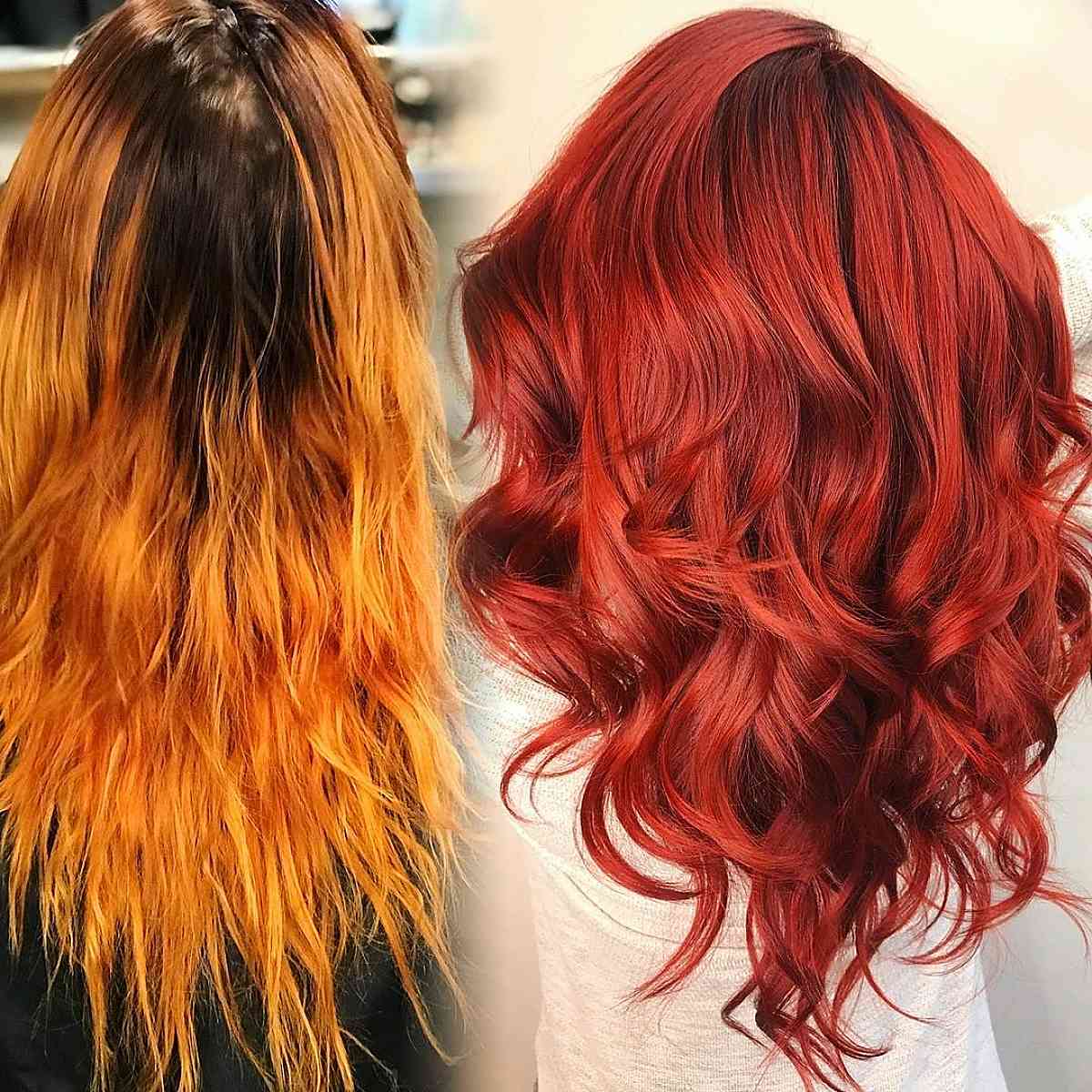 Beautiful Cherry Red Balayage