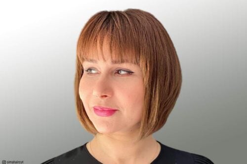 chin length bob with bangs