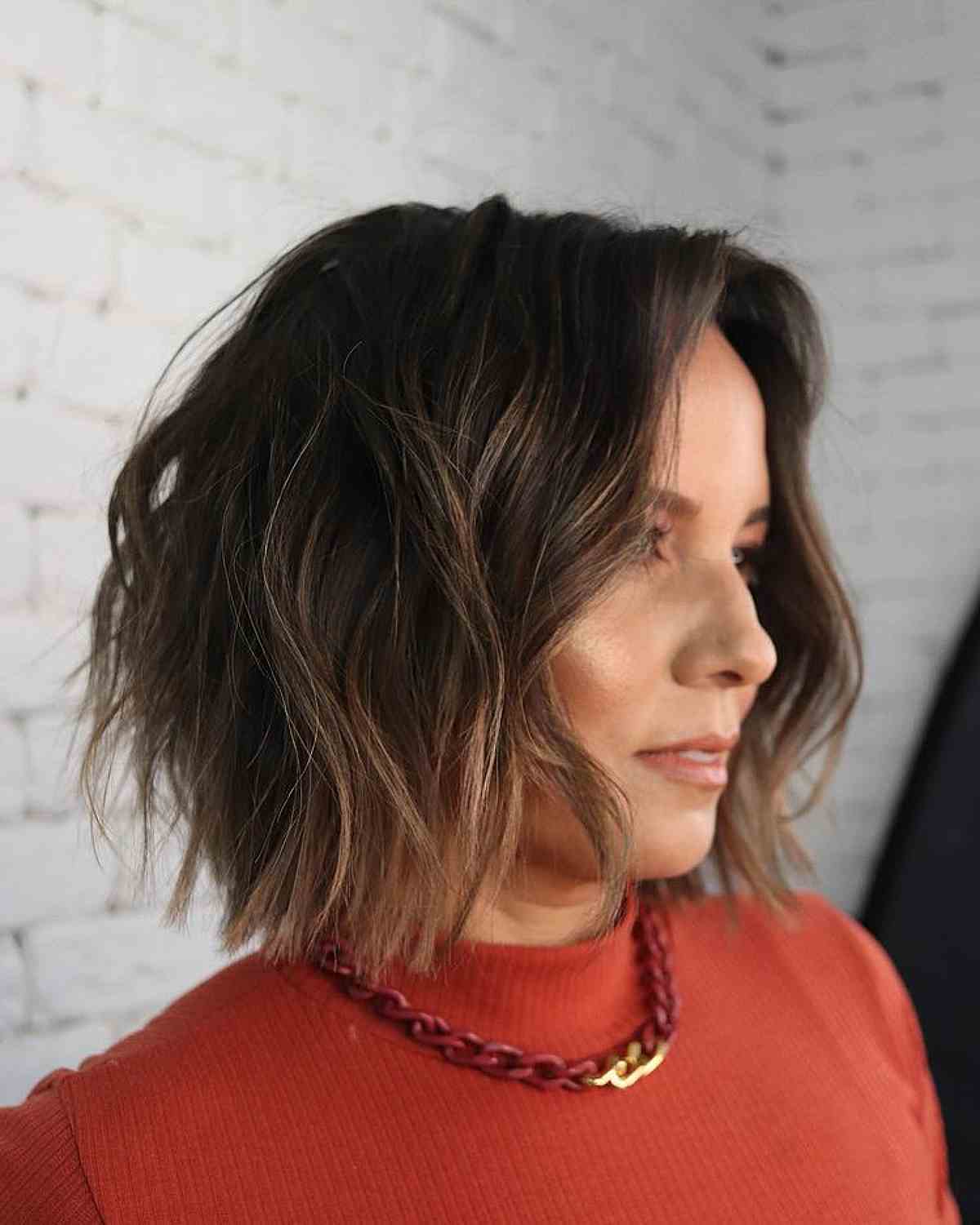 Chin-Length Choppy Bob