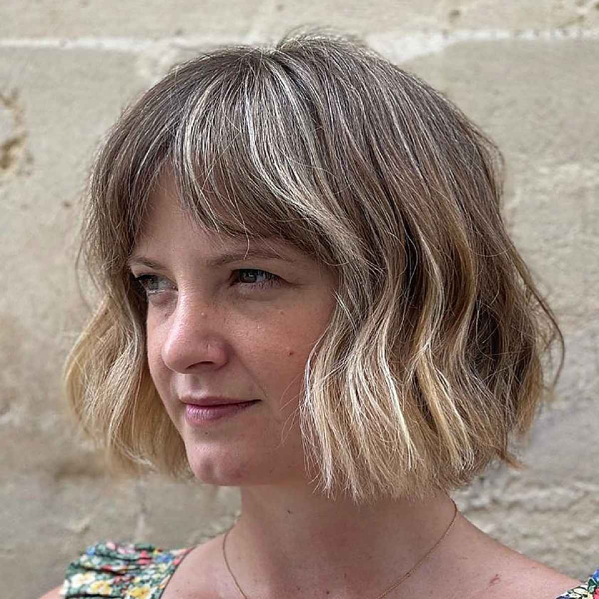 Chin-Length Textured Bob