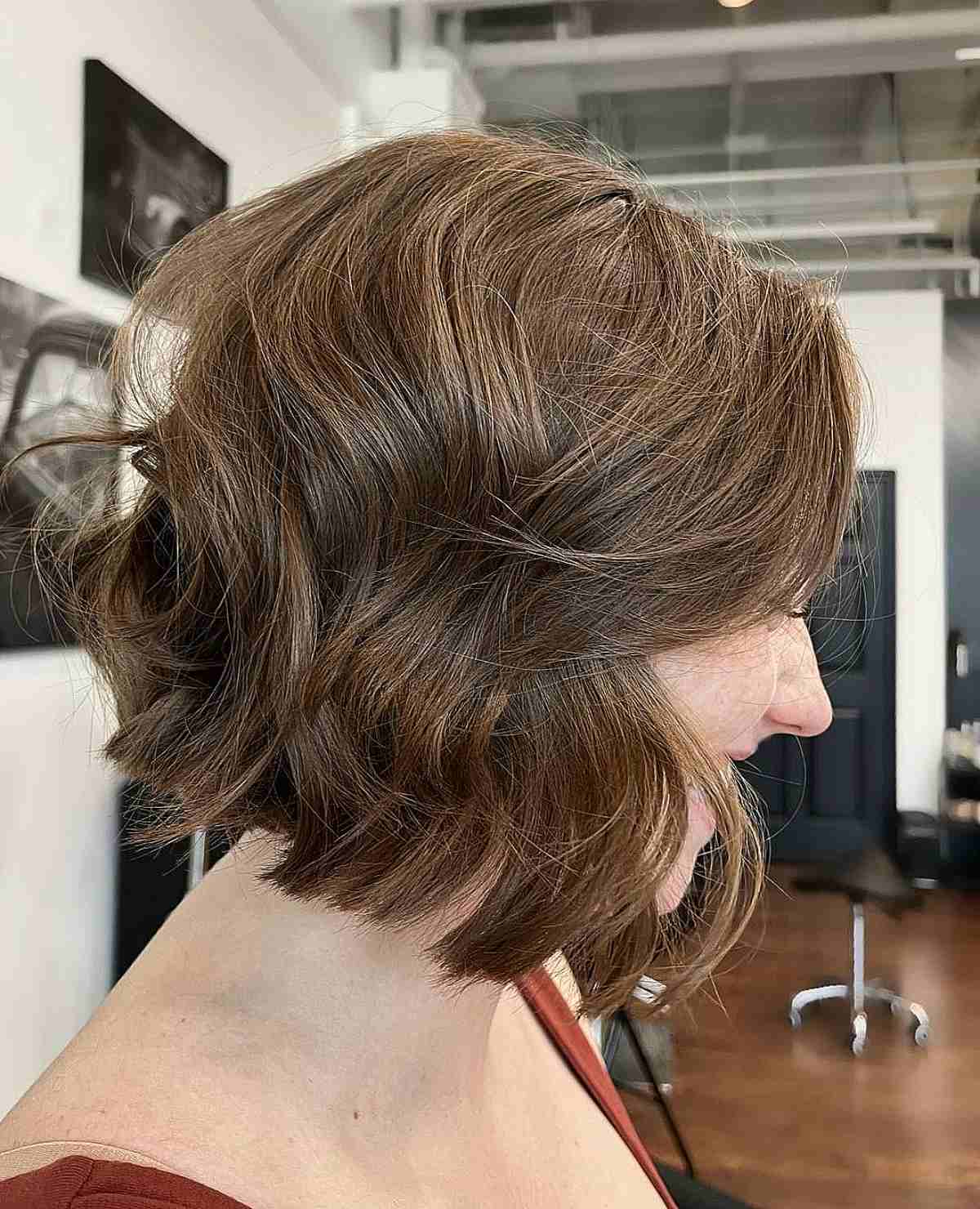 Chin-Length Wavy Bob