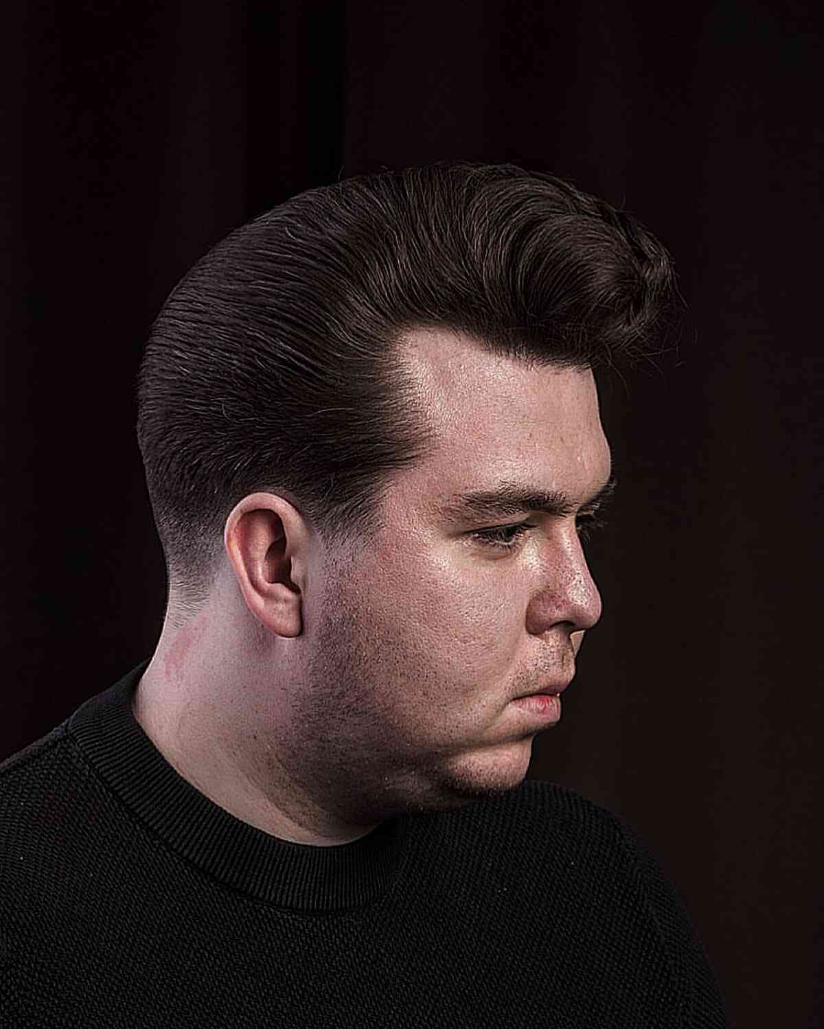 Classic Pompadour for Short Thick Hair