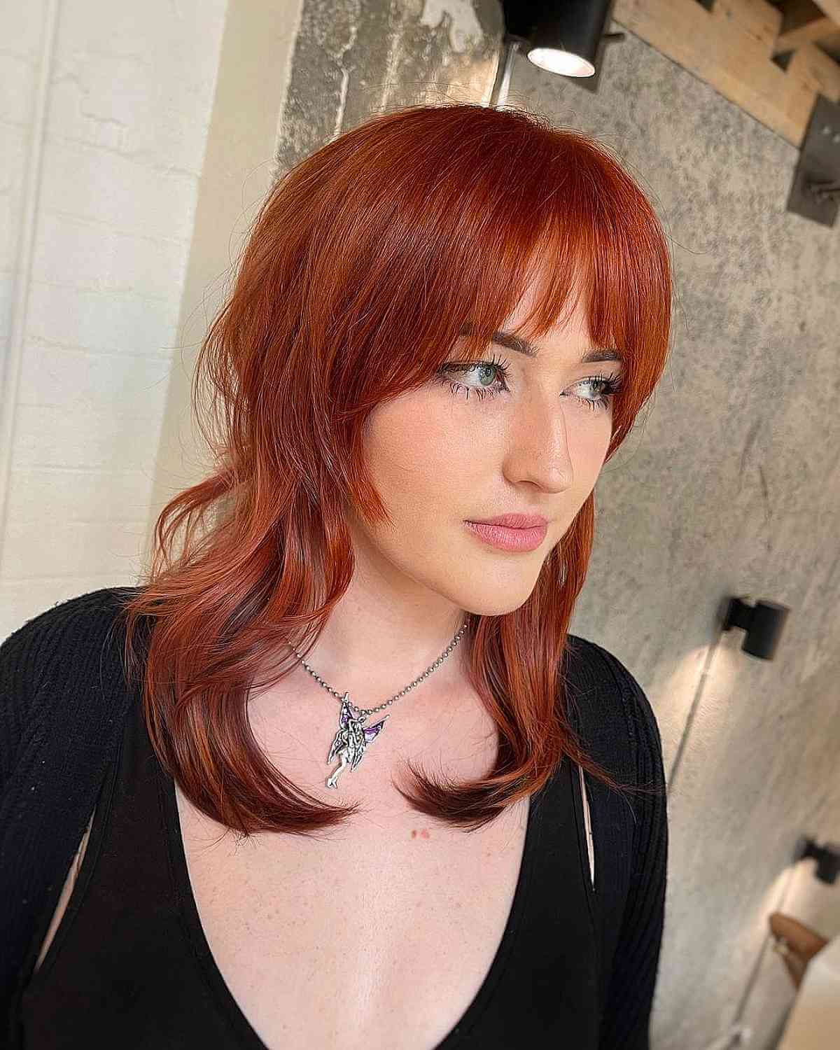 Copper Butterfly Cut for Fine Hair