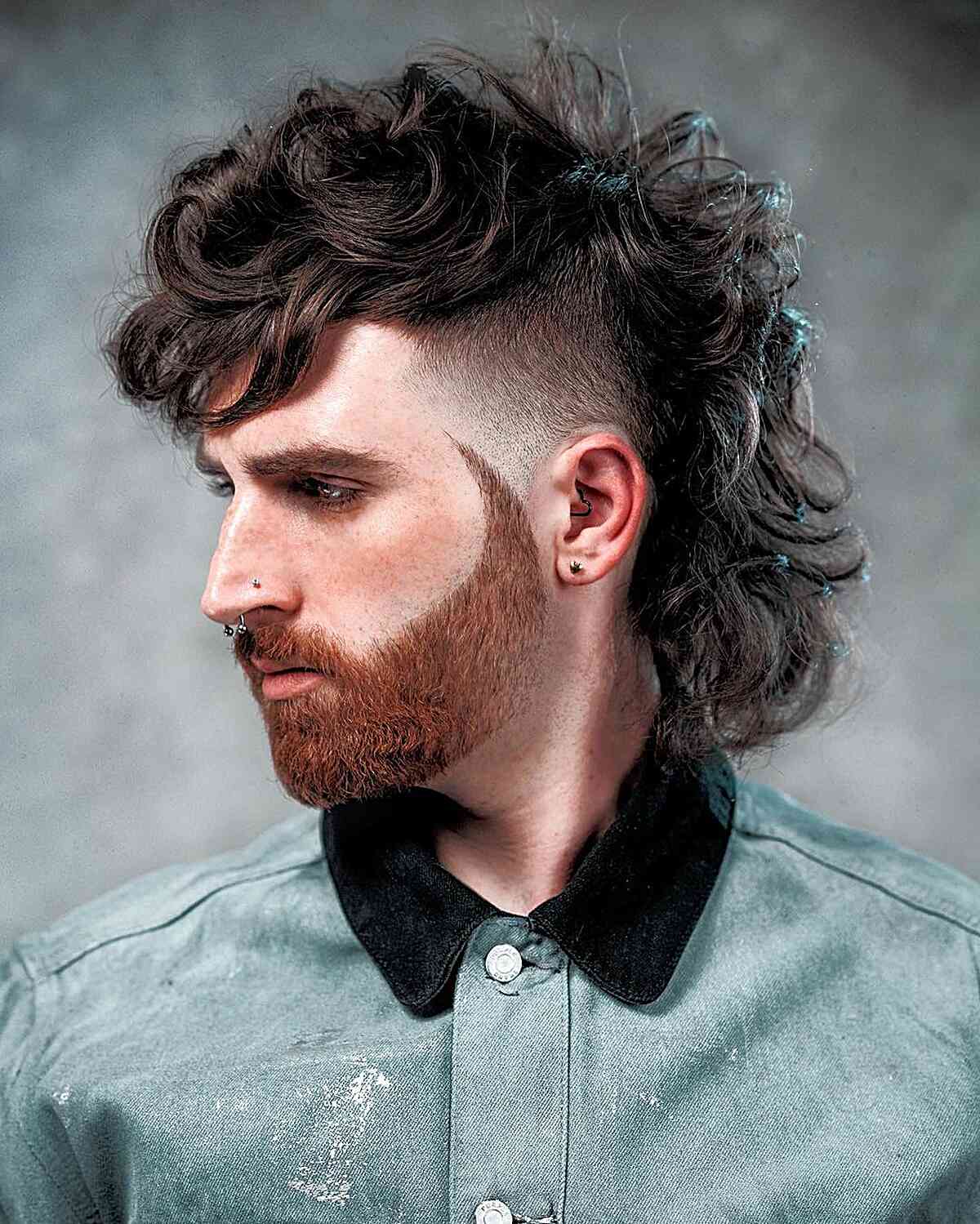 Creative Beard for Men with Medium-Length Hair