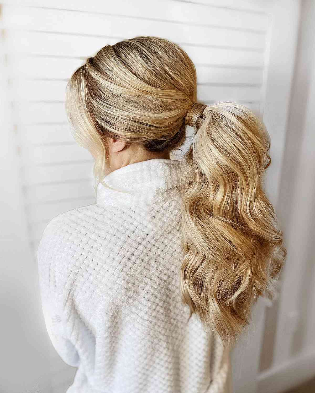 Cute Messy Blonde Ponytail