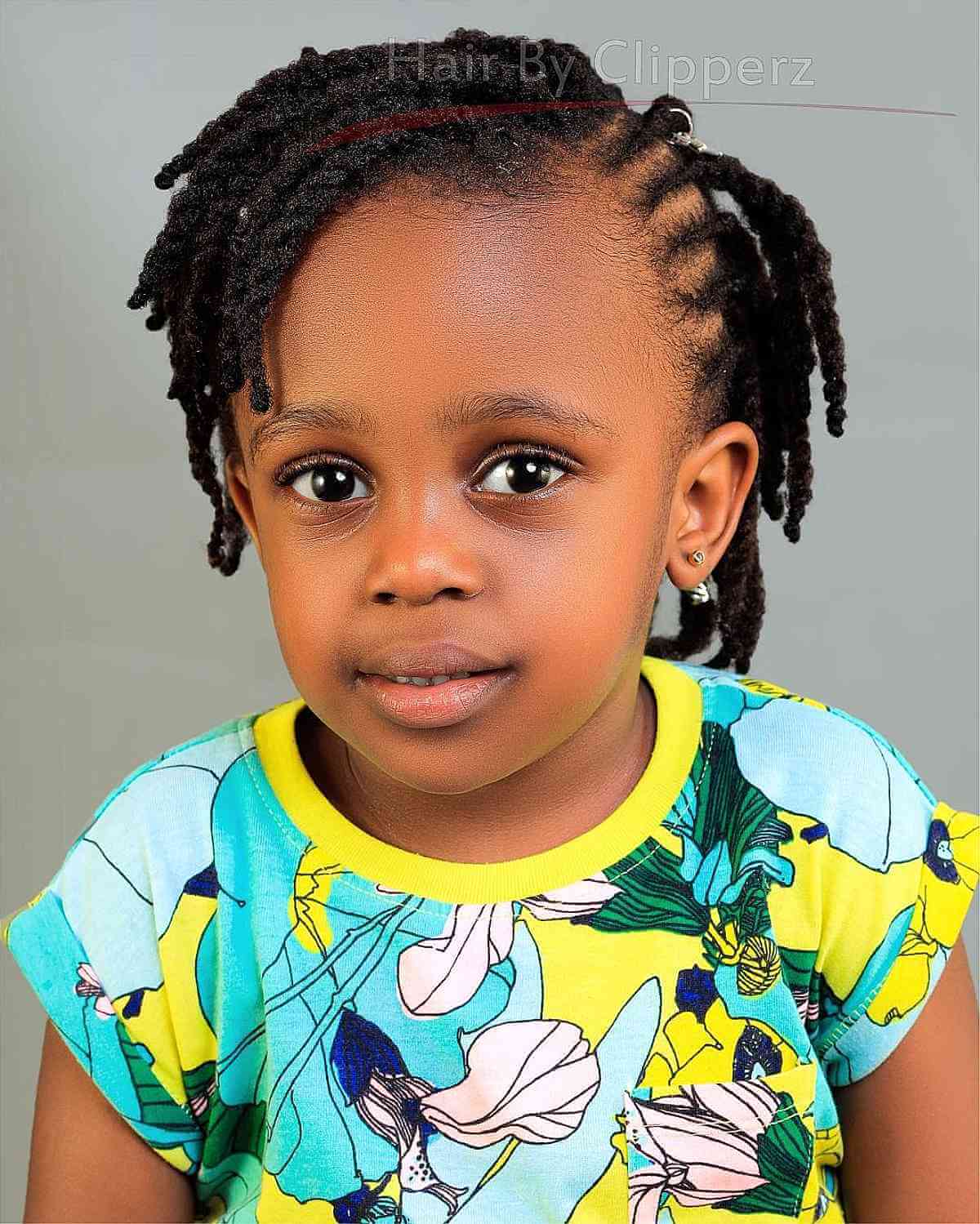 Cute Short Twist Braids for Little Black Girls