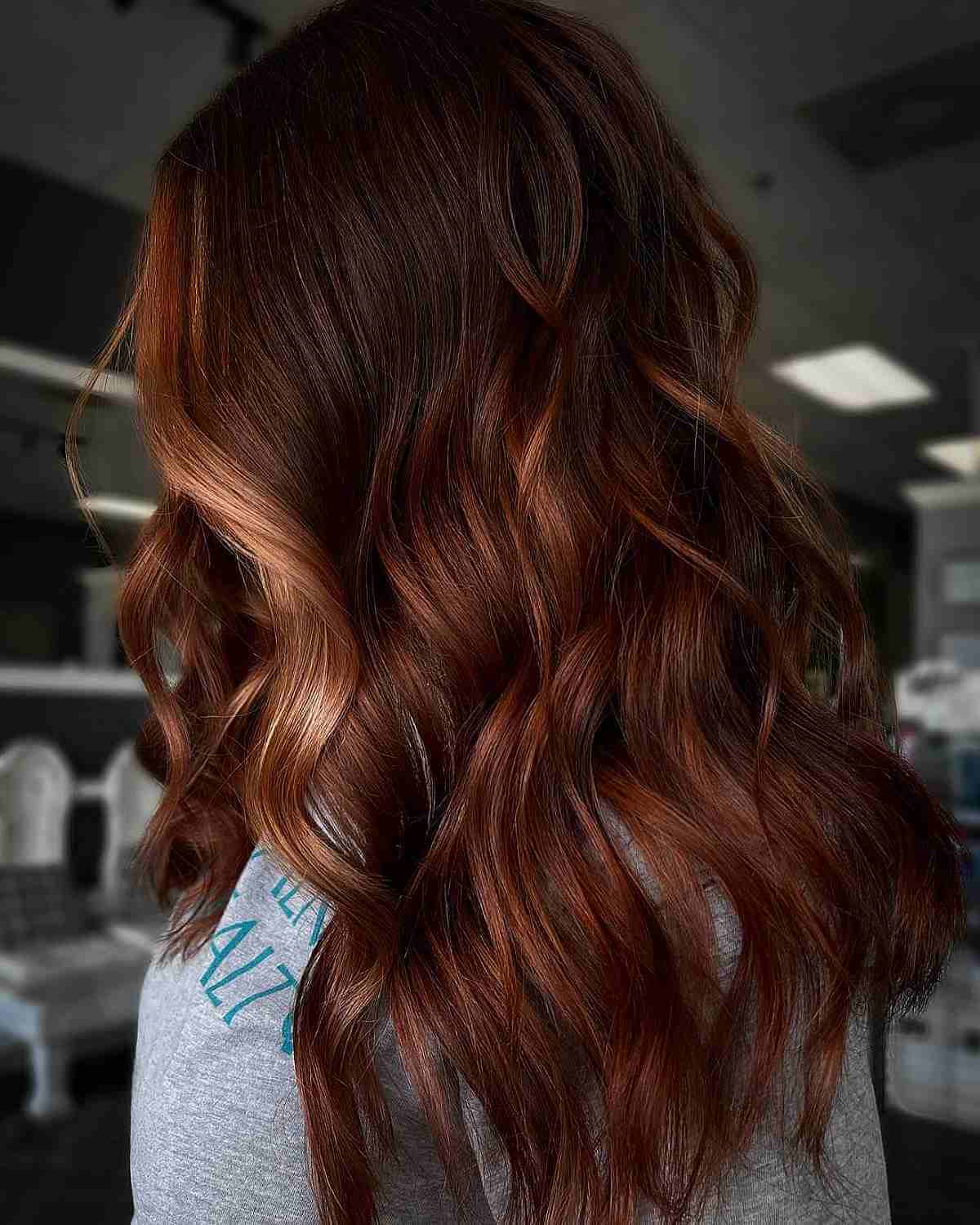 Dark Auburn Hair Color for the Fall Season