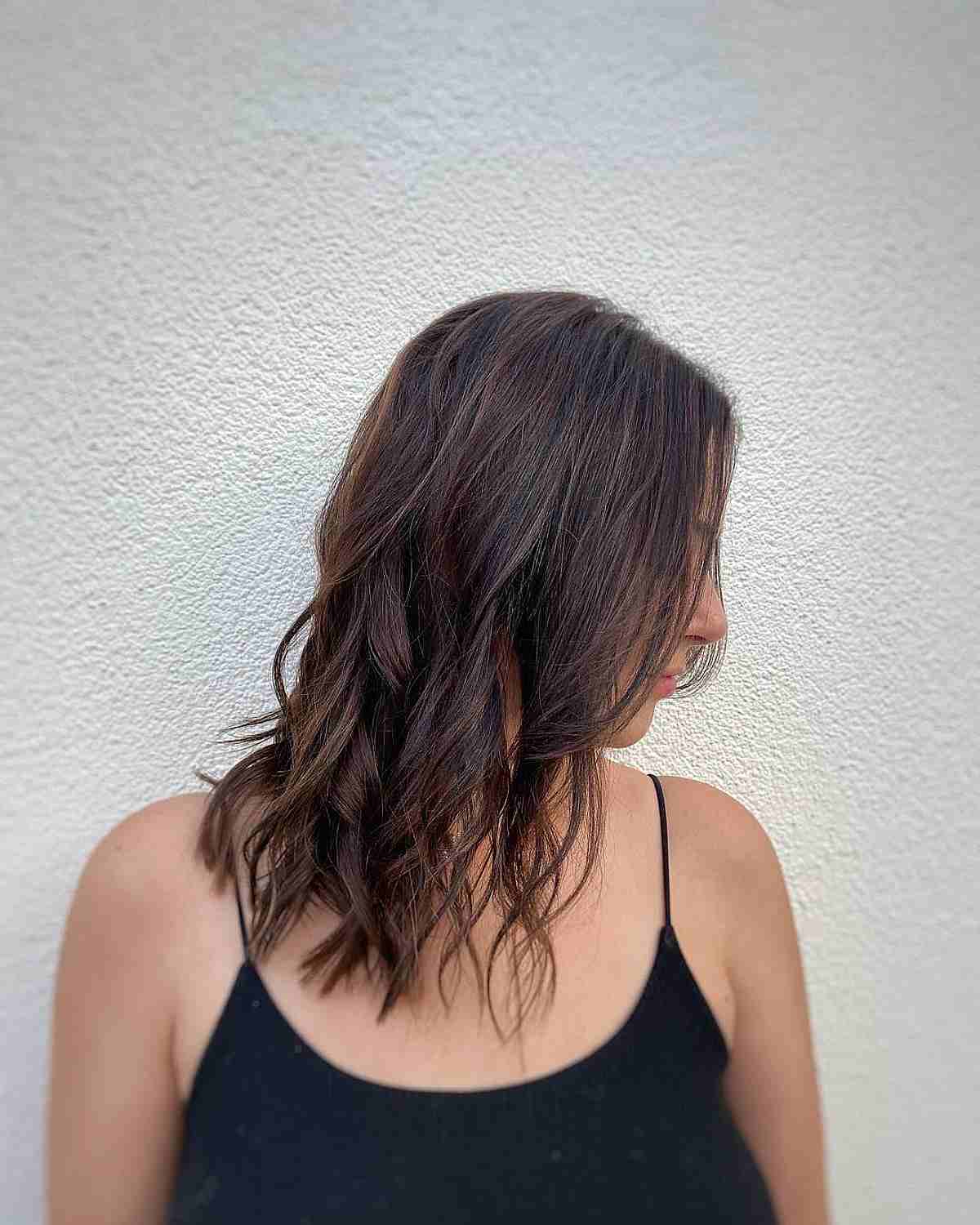 Darker Brunette with a Medium-Length Cut