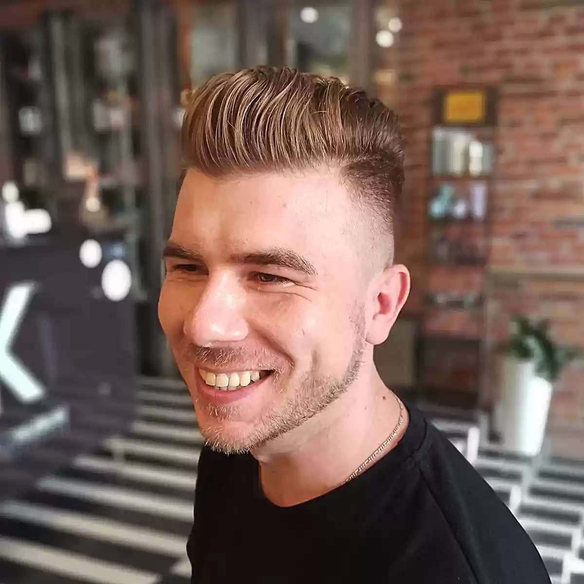 Disconnected Quiff for Medium-Length Hair for Men