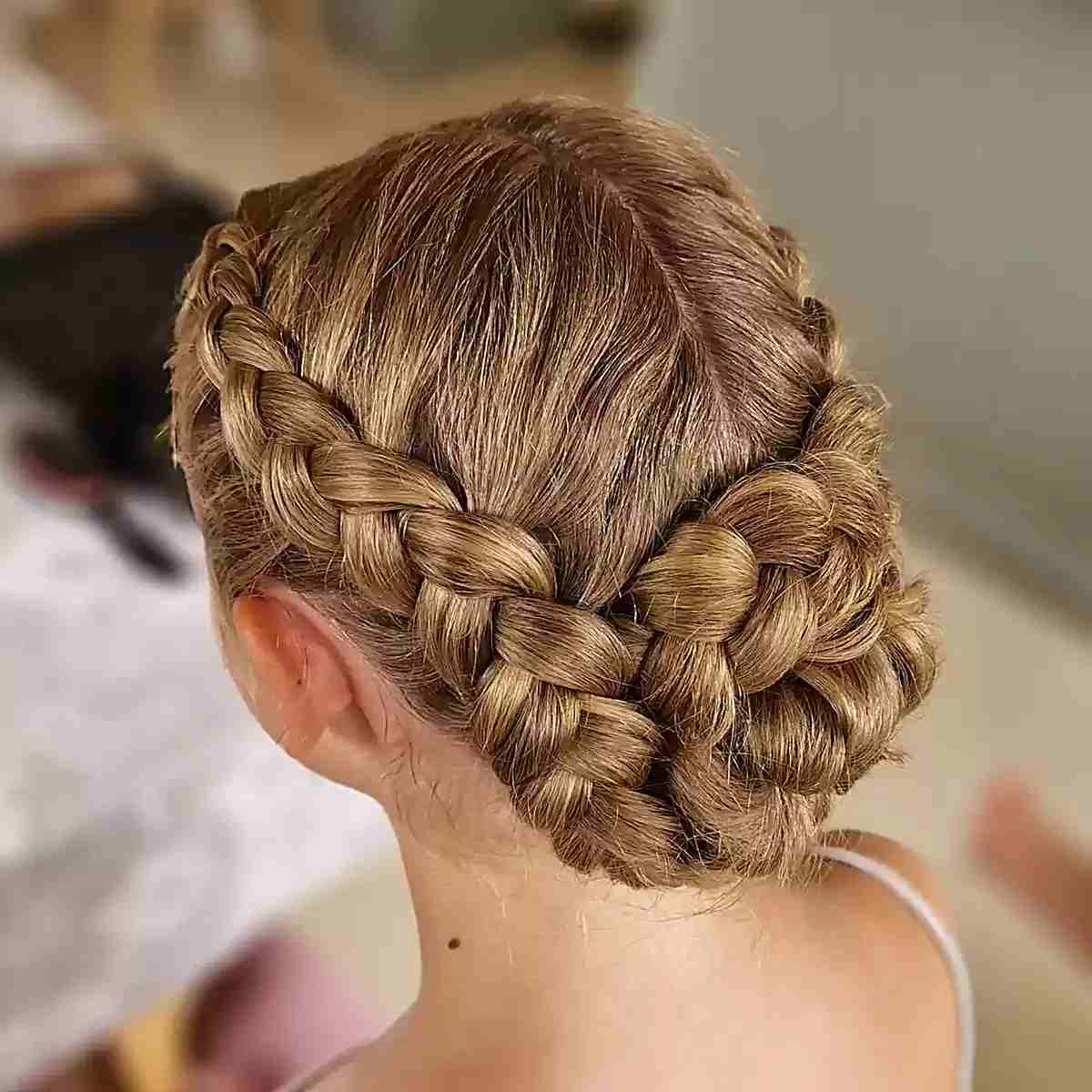 Double Dutch Braided Bun Hairstyle