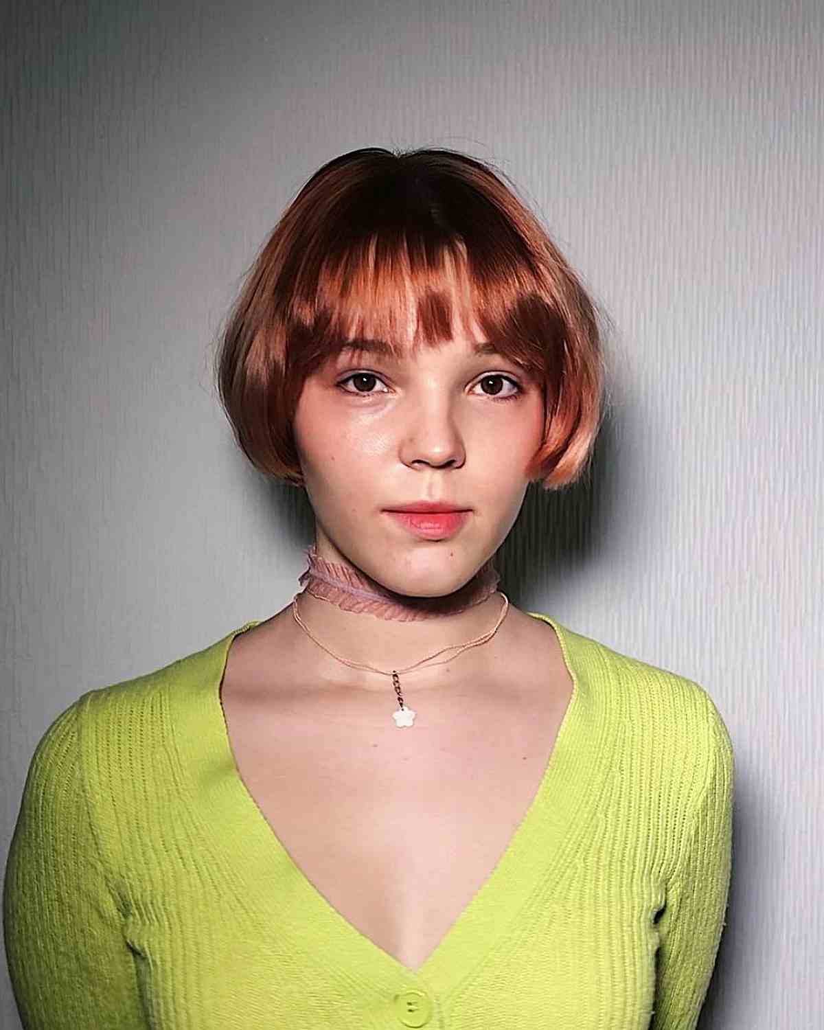 Ear-Length Bob with a Soft Fringe for a Girl