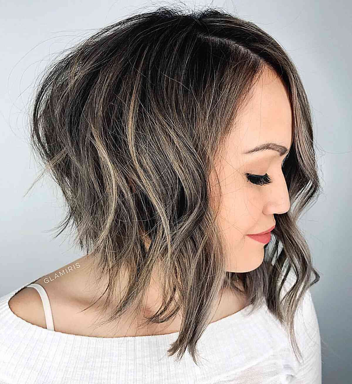 Edgy Stacked Long Bob (Lob)