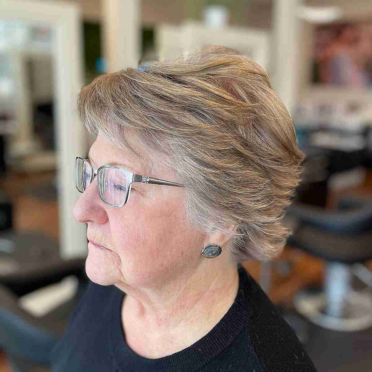 Feathery Pixie Bob for Older Women