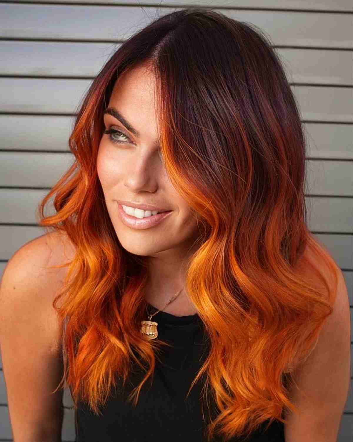 Fiery Pumpkin Ombre for the Autumn Season