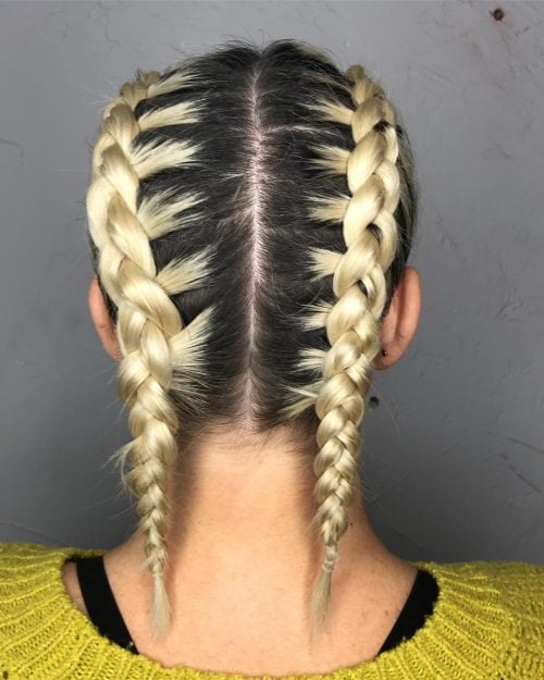 Fun Double French Braids