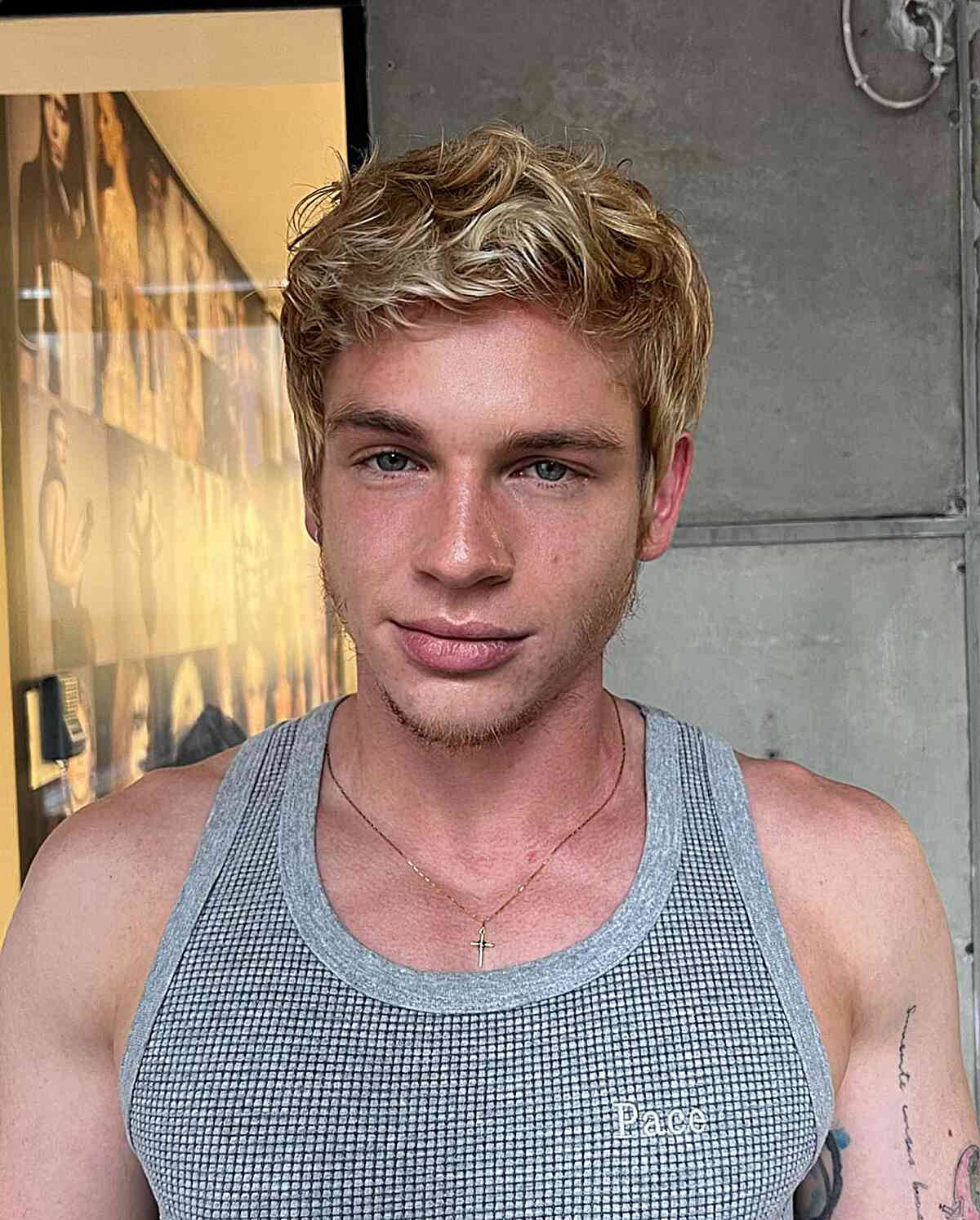 Golden Blonde Hair Color for a Man