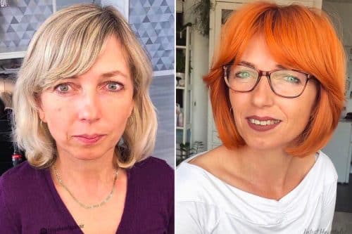 hairstyles for over 50 with glasses