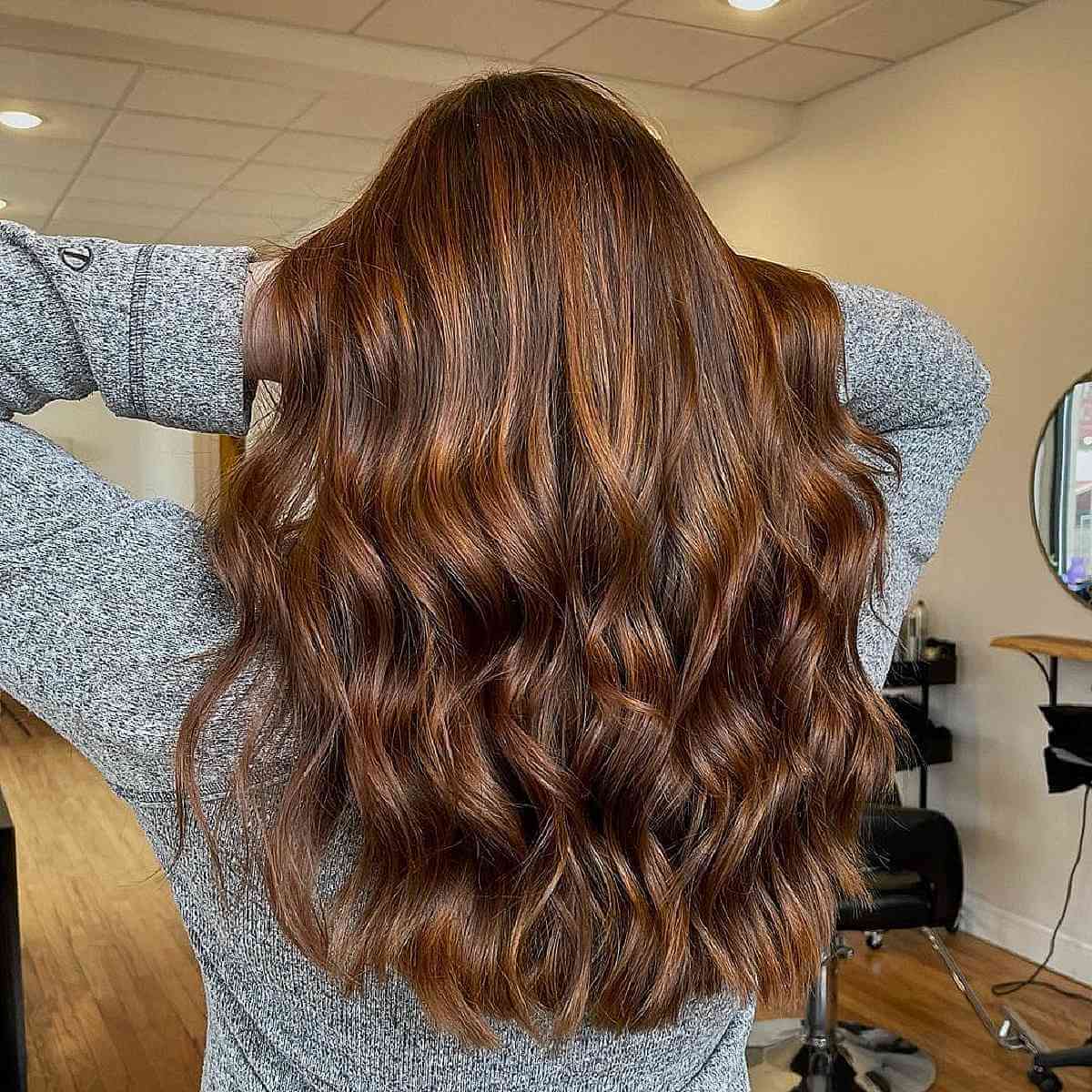 Hand-Painted Auburn Balayage Hair