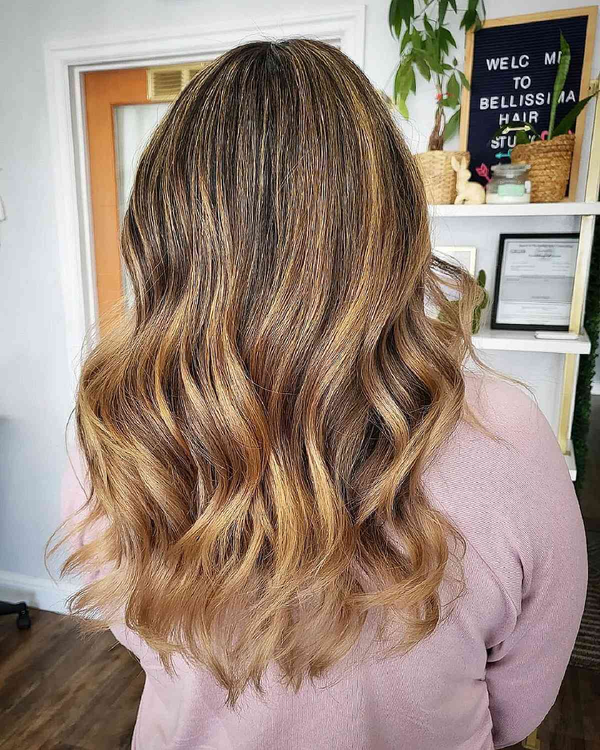 Beautiful Honey Blonde Balayage Hair Color