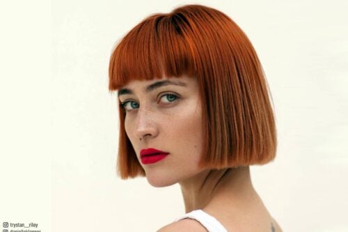 jaw length blunt bob