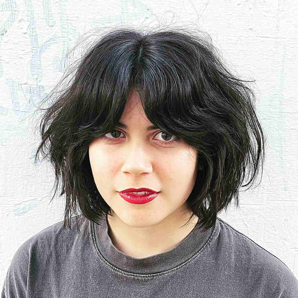 Jaw-Length Edgy Choppy Bob