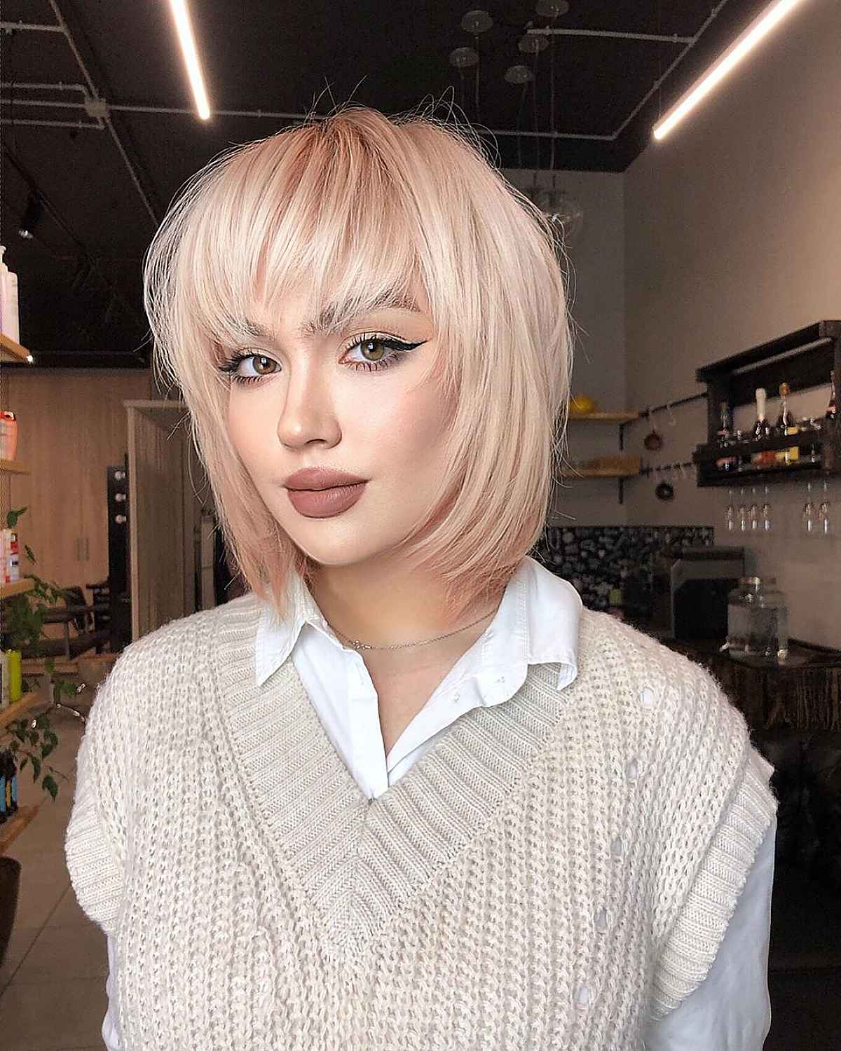 Layered Inverted Shag with Bangs