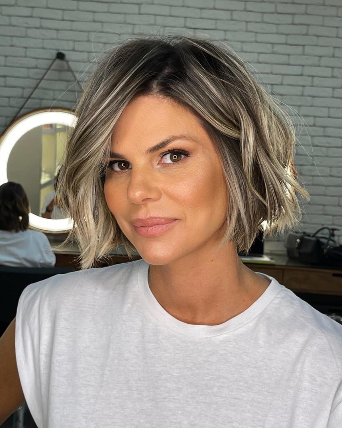 Layered Short Haircut for Chin-Length Hair