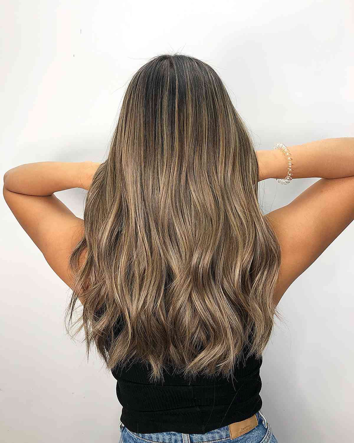 Beautiful light ash brown hair color