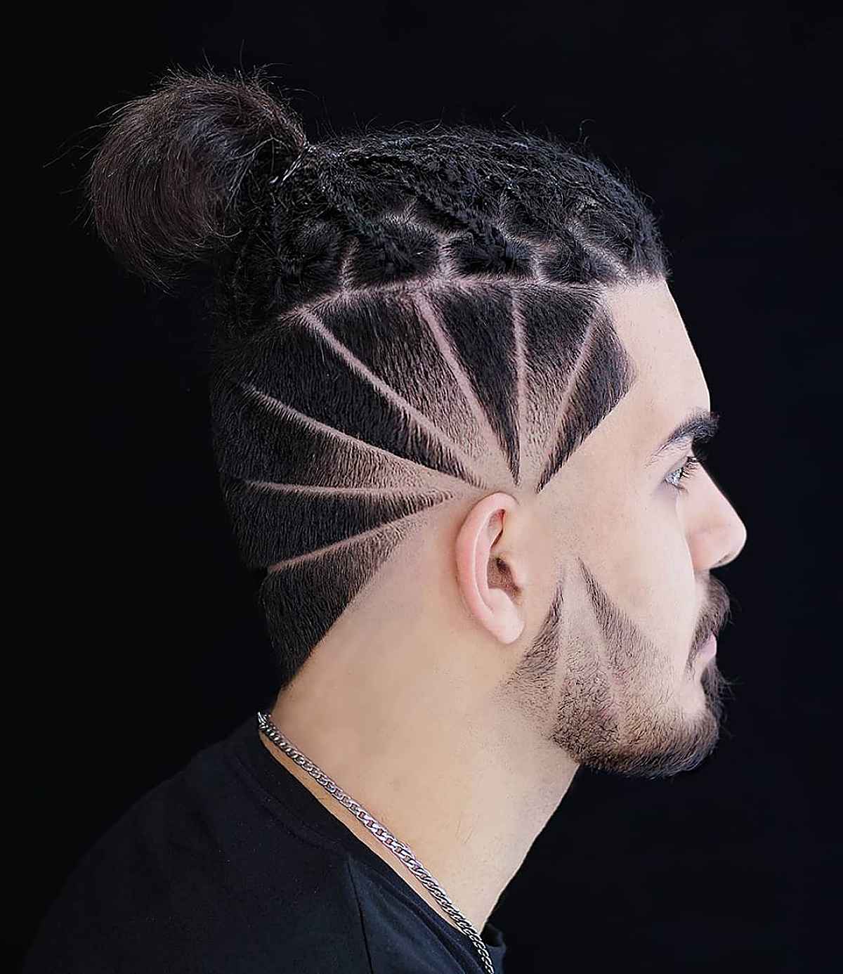 Man Bun with Design