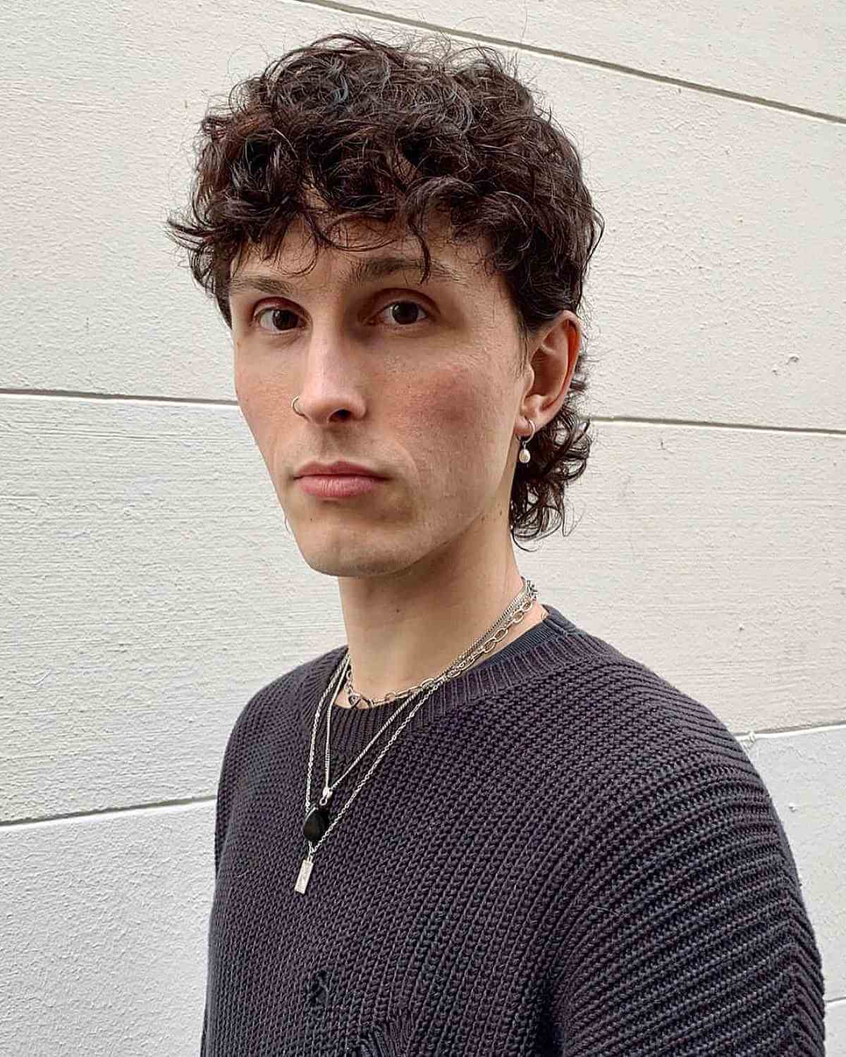 Medium-Length Modern Mullet with Bangs for Men