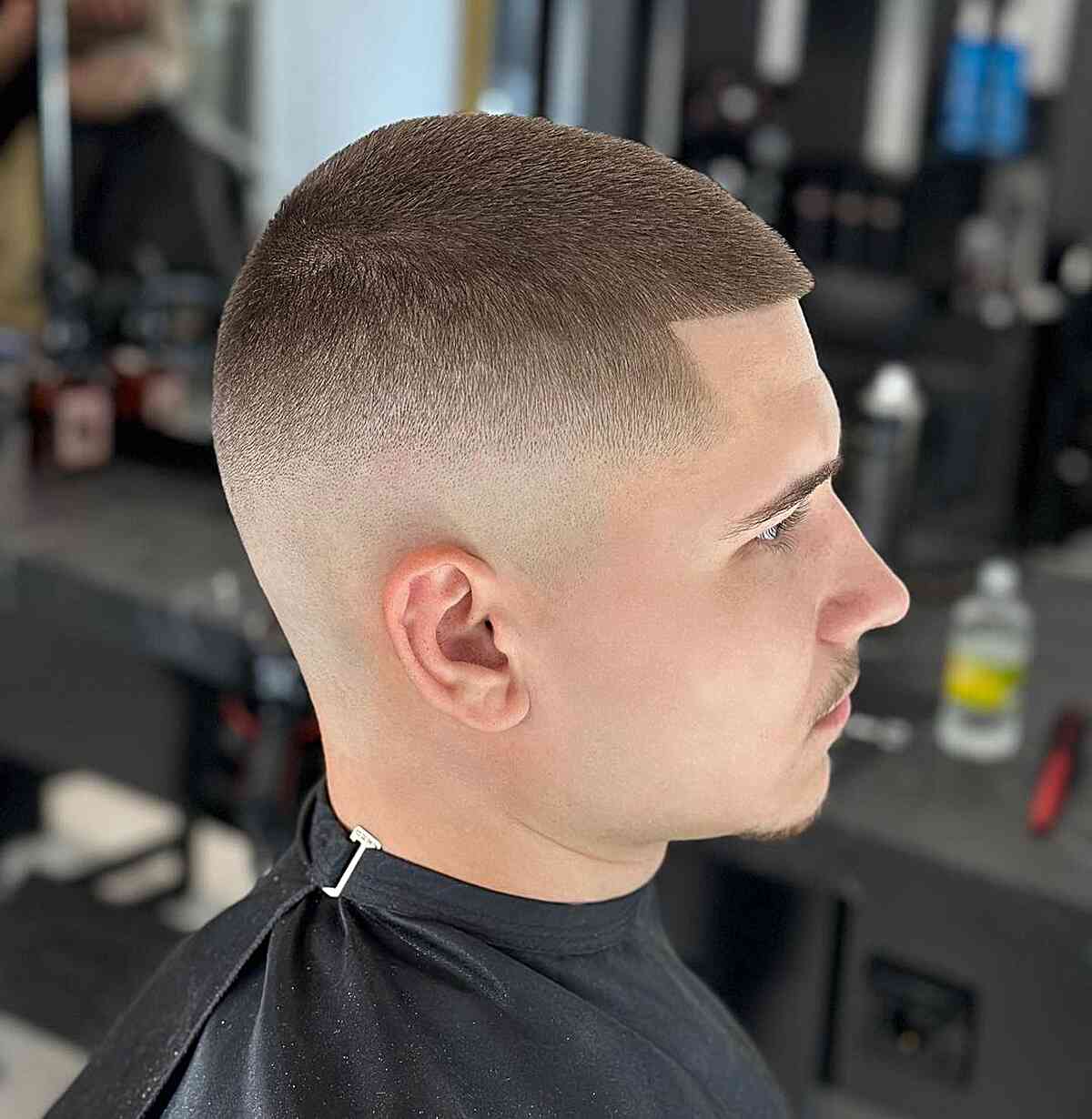 Mens short buzz cut