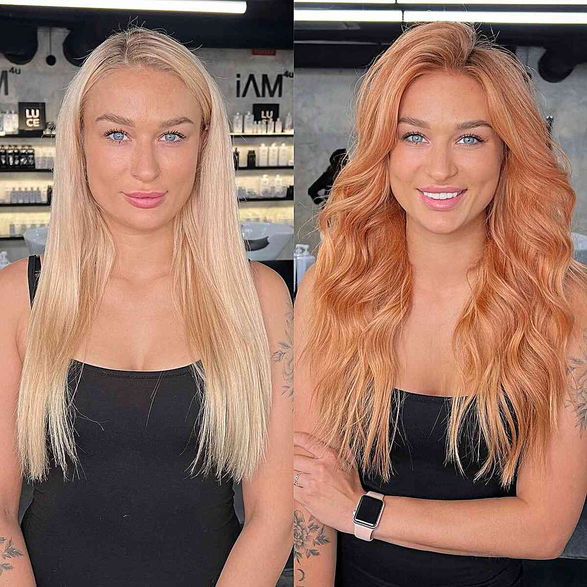 Muted Orange Tones on Fine Hair