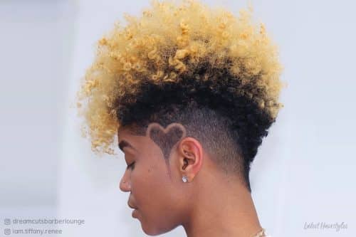 Natural hair tapered cut