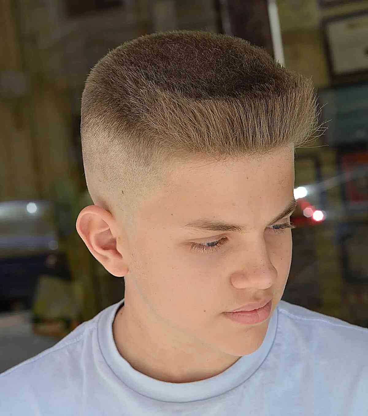 Old School Flat Top Cut for Teen Boys