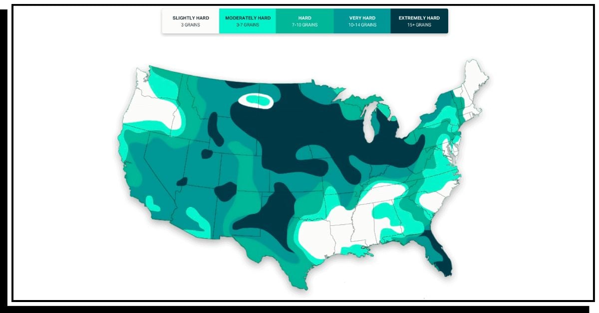 Places where hard water is found