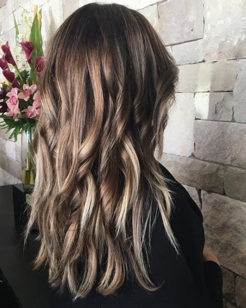 Silky Platinum Brown Balayage