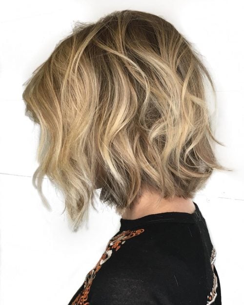 Playful and Wavy Choppy Bob for Fine Hair