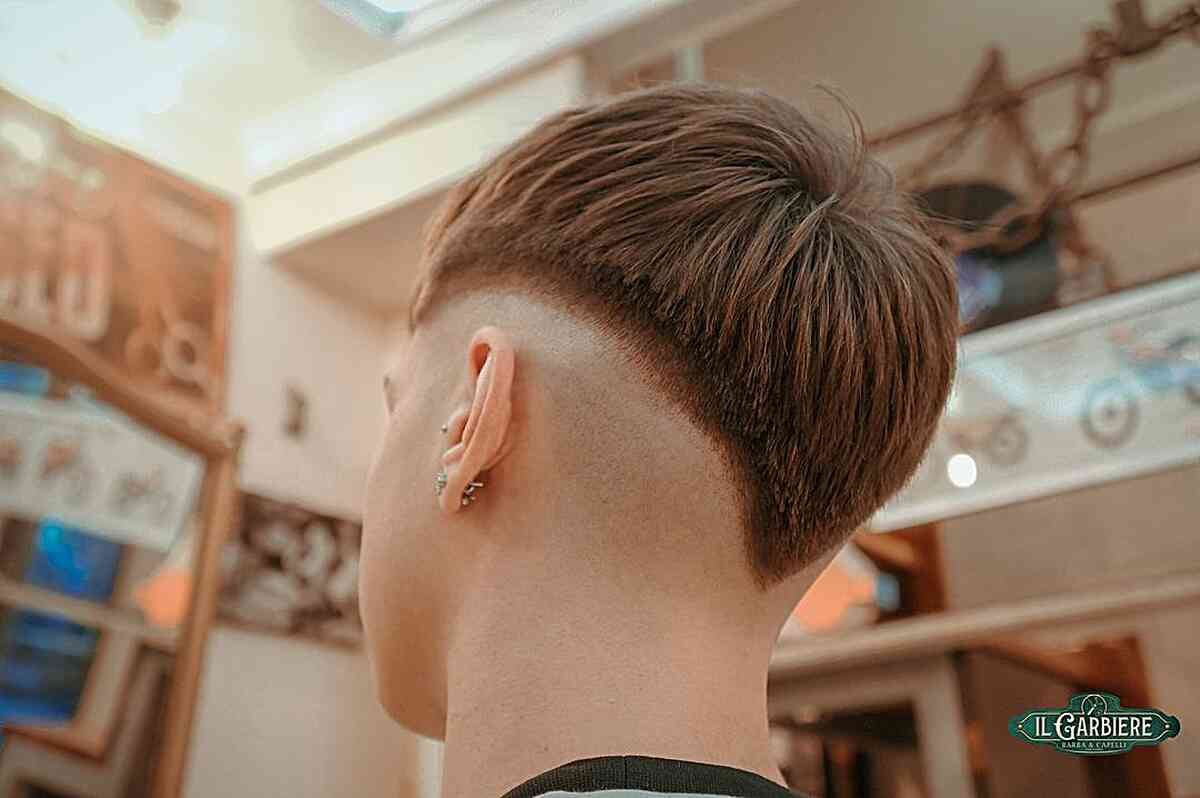 Pointed Drop Fade Mens Short Hair