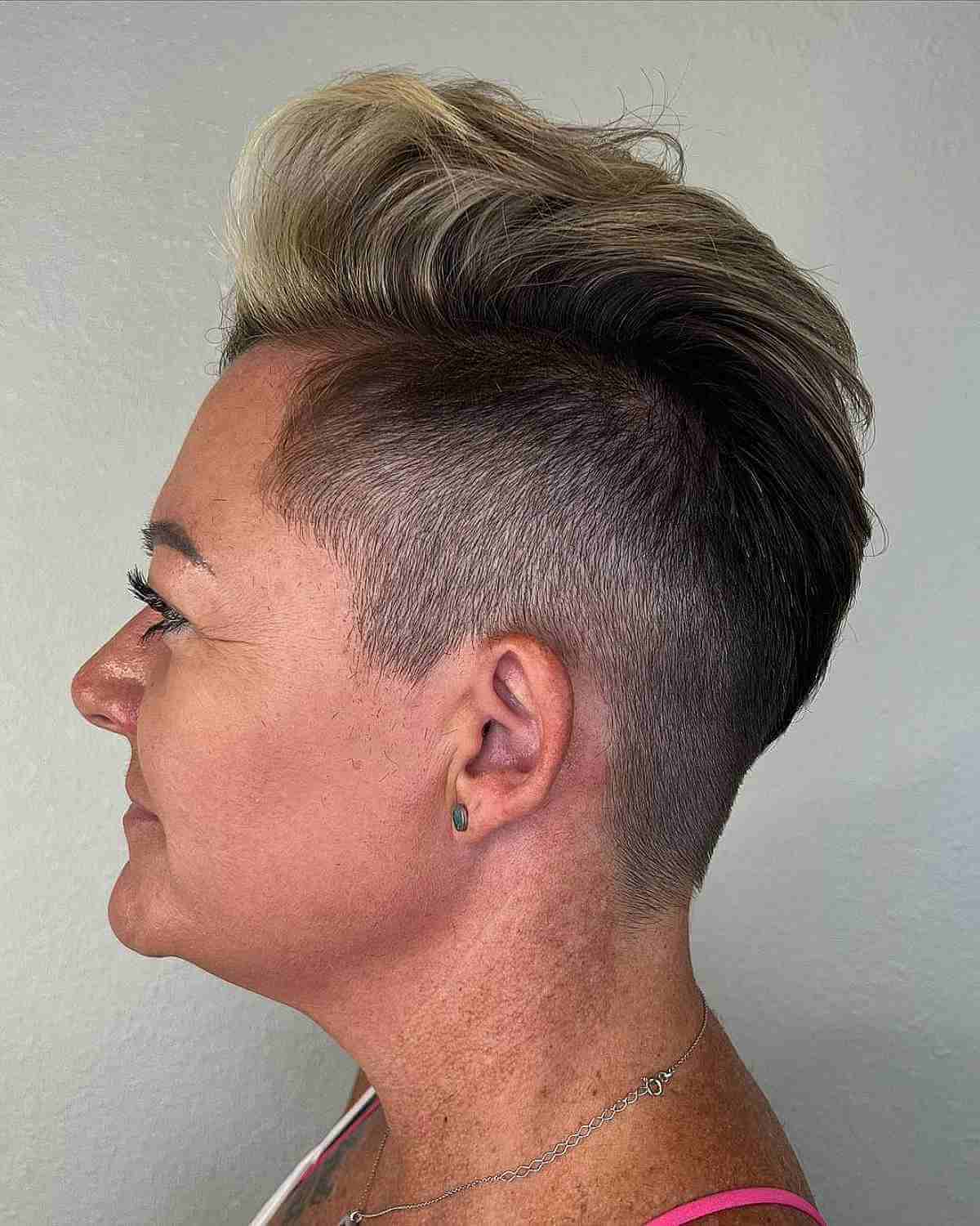 Pompadour Undercut Pixie for Women Over 40