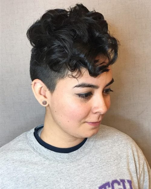 Rockabilly Undercut for Curly Hair